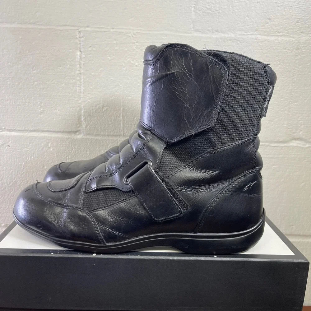 Alpinestars‎ Ridge 13634 Black Leather Waterproof Motorcycle Riding Boot Mens 12